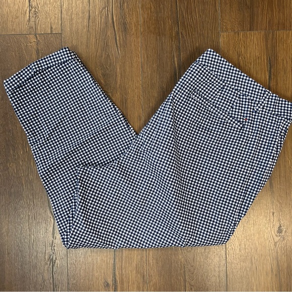 Tammy Hilfiger, navy and white checkered crop pants SZ 20W - Picture 1 of 6